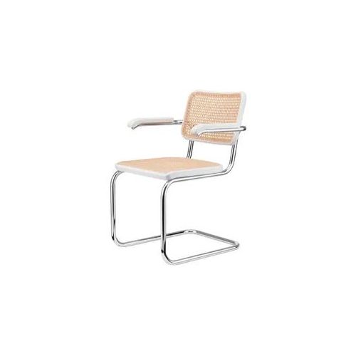 THONET S 64 V Freischwinger Buche weiß lasiert