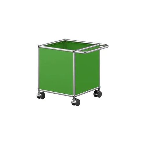 USM Haller Aufbewahrungsbox, mit Stossbügel, auf Rollen Grün