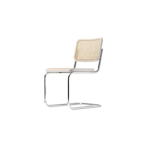 THONET S 32 V Freischwinger Buche weiß lasiert