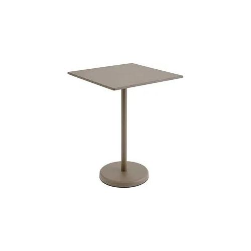 Muuto Linear Steel Tisch, 70 x 70 cm, höhe 95 cm, taupe