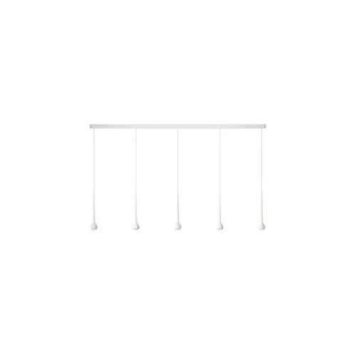 GRAU Falling Sun Trace Pendelleuchte 5 Pendel Sunset Dim 2700-1300K mit App White