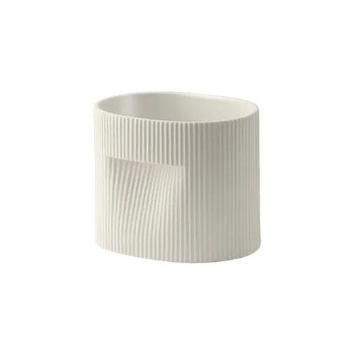 Muuto Ridge Pflanzentopf, höhe 15 cm, off white