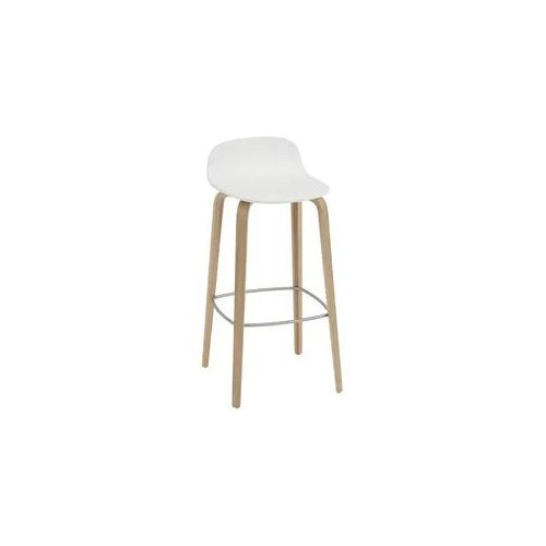 Muuto Visu Barhocker, höhe 75 cm, weiß / eiche natur