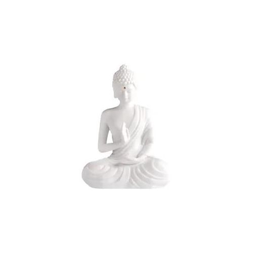 räder Zen Spirit Buddha Figur sitzend klein Porzellan Weiß