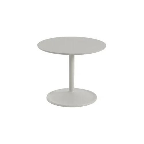 Muuto Soft Beistelltisch, Ø 48 cm, höhe 40 cm, grau linoleum / grau
