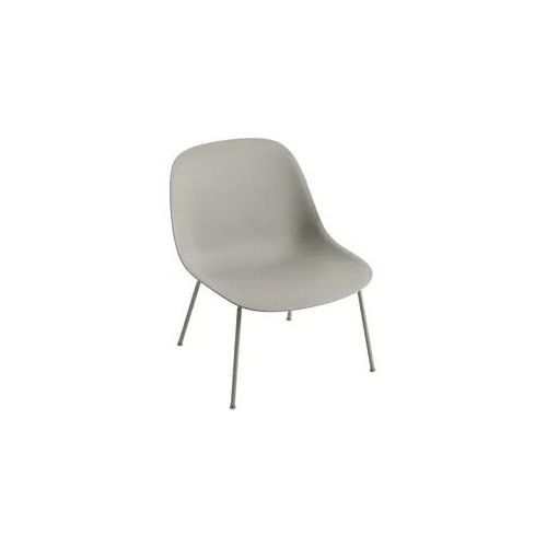 Muuto Fiber Lounge Chair, tube base, grau