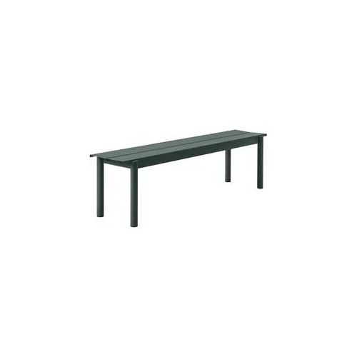 Muuto Linear Steel Gartenbank, 170 cm, dunkelgrün