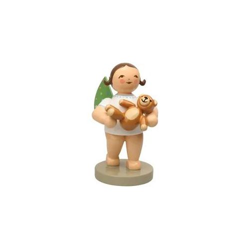 Wendt & Kühn Engel mit farbigen Flügelpunkten und Teddy