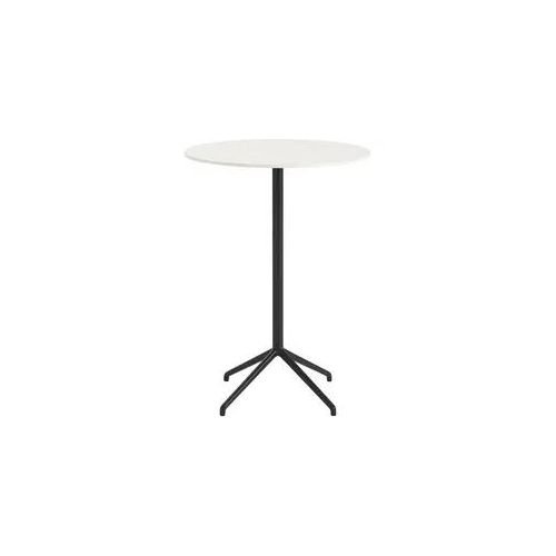 Muuto Still Cafe Stehtisch, Ø 75 cm, weiß nanolaminat / schwarz