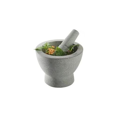 Mörser GEFU "CRUNCHY", grau, H:13cm Ø:17cm, Granit, Mörser, Mörser