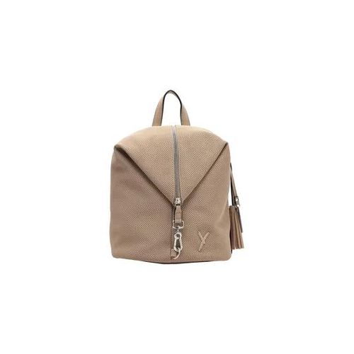 Rucksack SURI FREY "Rucksack SFY Romy", Damen, Gr. B/H/T: 25cm x 27cm x 14cm, beige (sand 420), PVC, Rucksäcke Rucksack