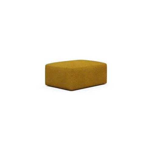 Pouf TENKSOM "Rund Hocker, Fussablage", gelb (ocker), B:73cm H:40cm T:96cm, Poufs, Pouf, perfekte Ergänzung zum Sofa RUND, Nordic Swan Ecolabel