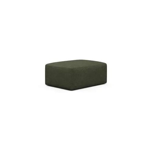 Pouf TENKSOM "Rund Hocker, Fussablage", grün (waldgrün), B:73cm H:40cm T:96cm, Poufs, Pouf, perfekte Ergänzung zum Sofa RUND, Nordic Swan Ecolabel