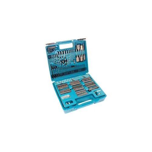 Bohrer- und Bitset MAKITA, blau (petrol), Kunststoff, Bits, 256-tlg., inkl. Aufbewahrungskoffer