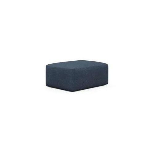Pouf TENKSOM "Rund Hocker, Fussablage", blau, B:73cm H:40cm T:96cm, Poufs, Pouf, perfekte Ergänzung zum Sofa RUND, Nordic Swan Ecolabel
