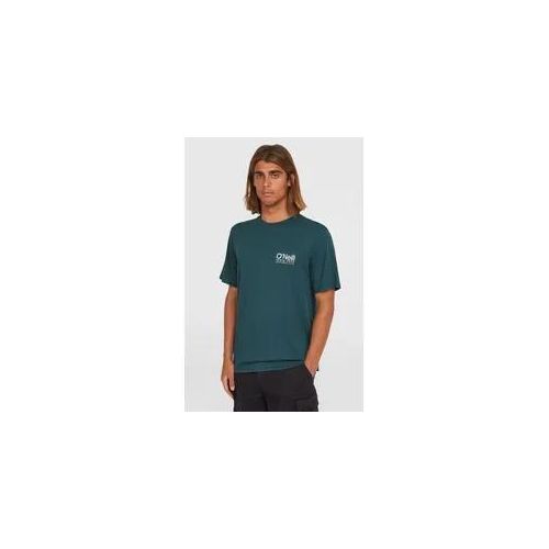 T-Shirt O'NEILL "ORIGINAL CALI LOGO T-SHIRT", Herren, Gr. XL, alma steel, Obermaterial: 100% Baumwolle, Rundhals, Shirts T-Shirt, sportlicher Stil, vorgezogene Schulternähte, aus Baumwolljersey