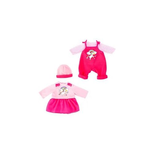 Puppenkleidung BAYER "Latzhose/Kleid 38 cm", pink (pink, rosa), Puppenkleidung, Kinder