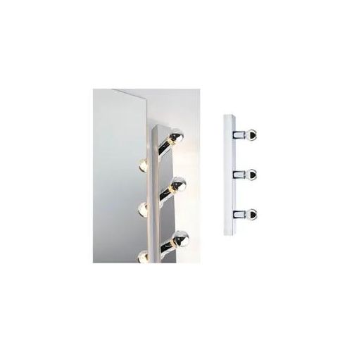PAULMANN Spiegelleuchte "Spiegelleuchte IP44 E14 230V dimmbar", grau (chromfarben), 3, H: 7,5cm, 1 Stk., Leuchten, Ein-/Ausschalter, Spiegelleuchte