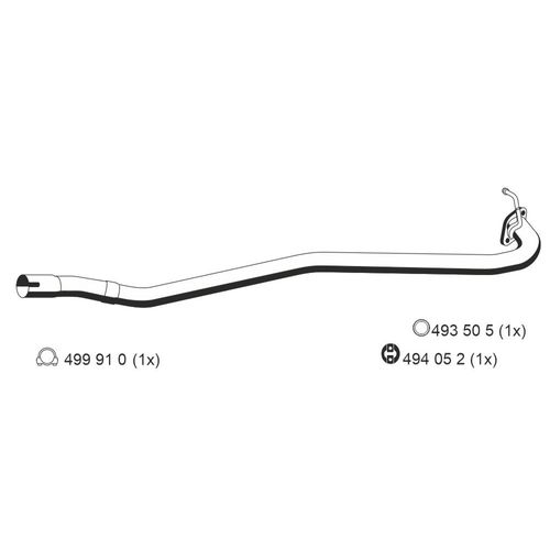 ERNST Abgasrohr 670418 mitte für MAZDA HAIMA (FAW)