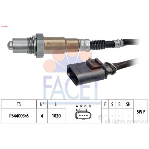 FACET Lambdasonde Made in Italy - OE Equivalent 108507 für VW