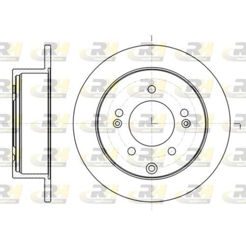 ROADHOUSE Bremsscheibe 6140100 Hinterachse 262mm 10mm für KIA