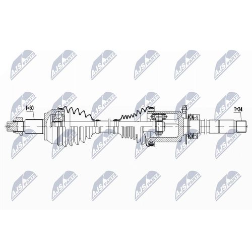 NTY Antriebswelle npwma003 Vorderachse links für MASERATI