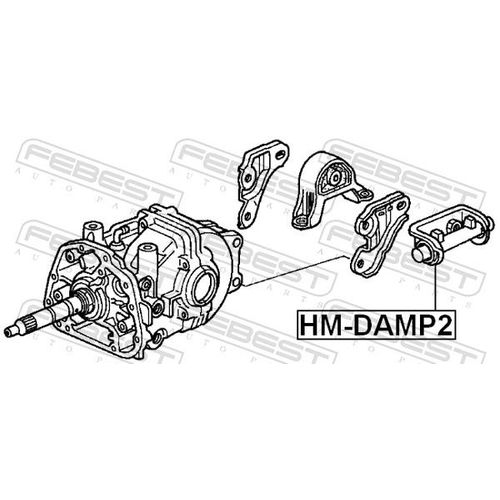 FEBEST Lagerung, Differential hmdamp2 für HONDA