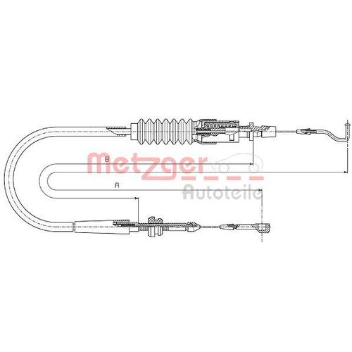 METZGER Gaszug 144304 für VW