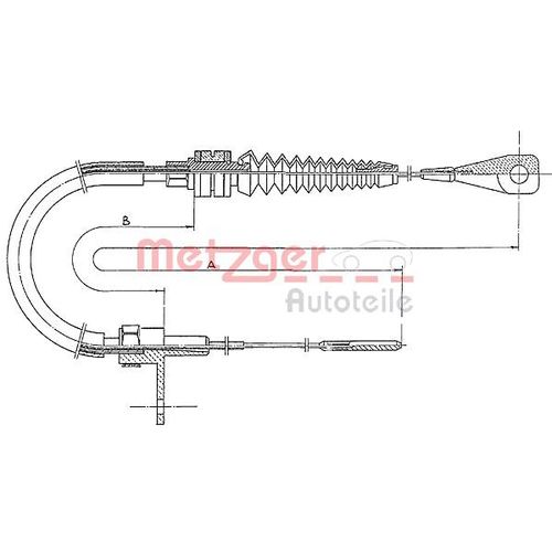 METZGER Gaszug 110651 für VW