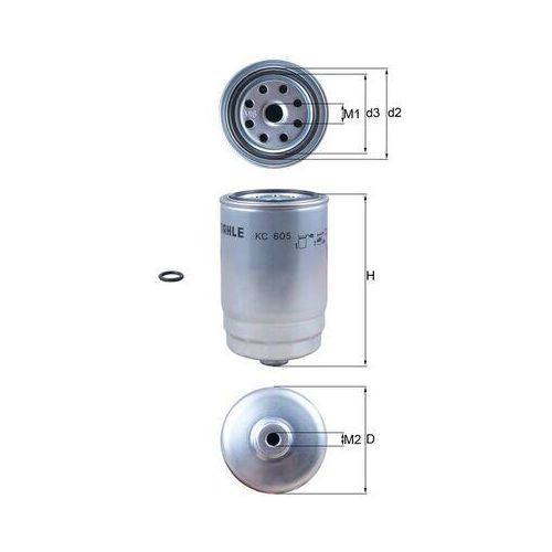 KNECHT Kraftstofffilter kc605d Anschraubfilter 140,3mm GewindemaßM16x1,5 für KIA