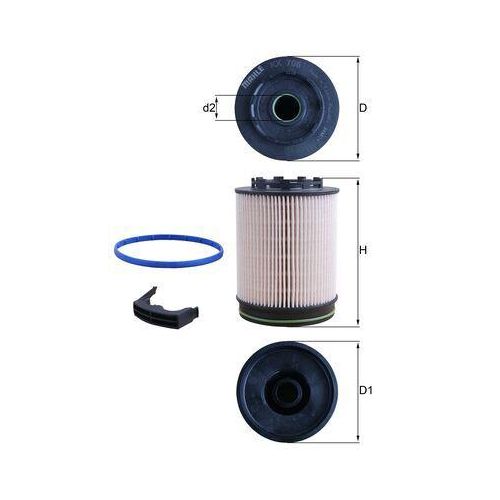 MAHLE Kraftstofffilter kx705d Filtereinsatz 126,7mm für Ford ASIA & OCEANIA