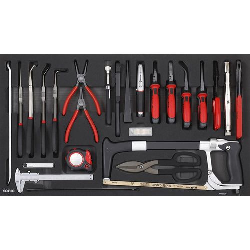 SONIC EQUIPMENT Werkzeugschrank Zangen- und Schneidewerkzeugsatz SFS-L 26-tlg. 602605