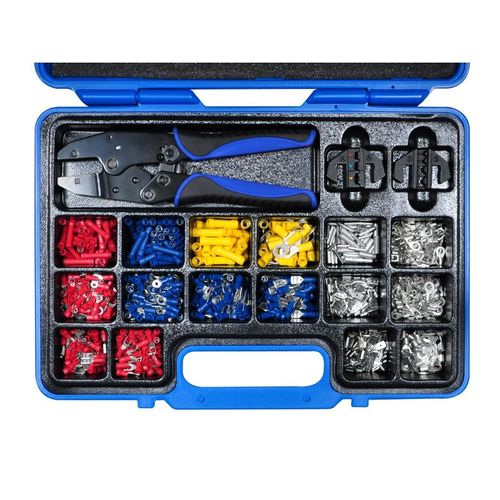 SWSTAHL Crimpzangen-Set Kabelschuhklemmzangensatz inkl. Kabelschuhe 42590l