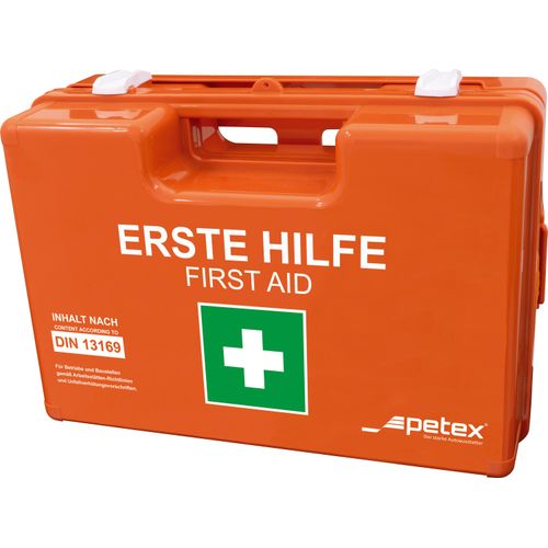 PETEX Verbandkasten Betriebsverbandkasten DIN 13169:2021 inkl. Wandhalterung 43924035