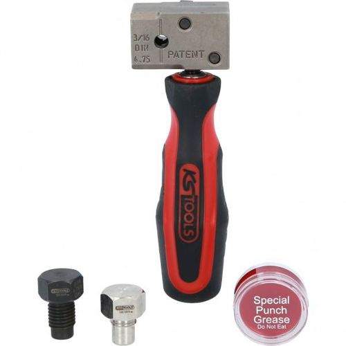 KS TOOLS Bördelgeräte-Satz FLAREFIXeco 4,75 -Bremsleitungs-Bördelgerät-Satz, 4-tlg 1221215
