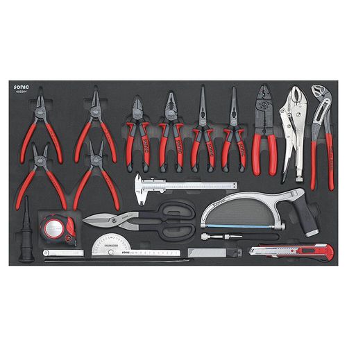 SONIC EQUIPMENT Werkzeugmodul Zangen- und Schneidwerkzeugsatz SFS-L 22-tlg. 602204