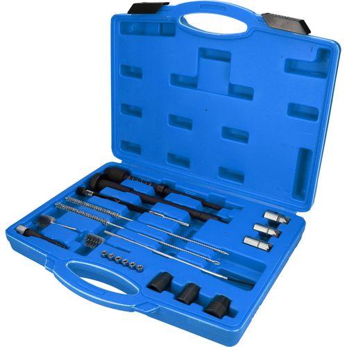 BRILLIANT TOOLS Reinigungs-/Fräswerkzeugsatz, CR-Injektorschacht Injektorsitz- und Schacht-Reinigungs-Satz, 21-tlg. bt551300