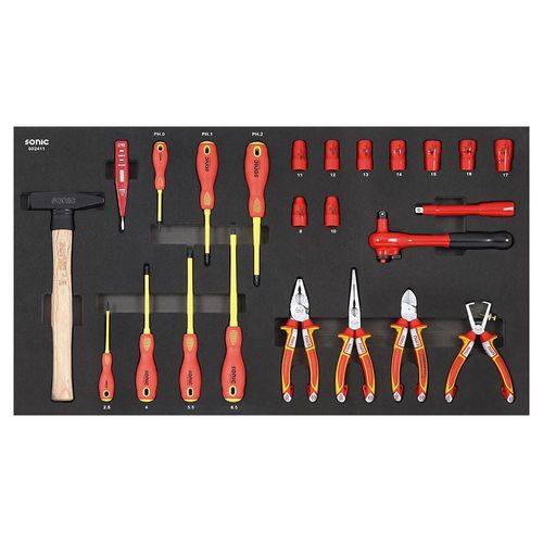 SONIC EQUIPMENT Werkzeugmodul Werkzeugsatz VDE SFS-L 24-tlg. 602411