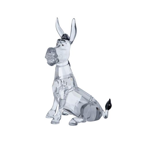 Dekofigur SWAROVSKI "Kristallfigur Sammelfigur SHREK DONKEY", grau, schwarz, weiß, braun, Dekofiguren, B/H/T: 9cm, Swarovski Kristall, Swarovski Kristall, H:9cm