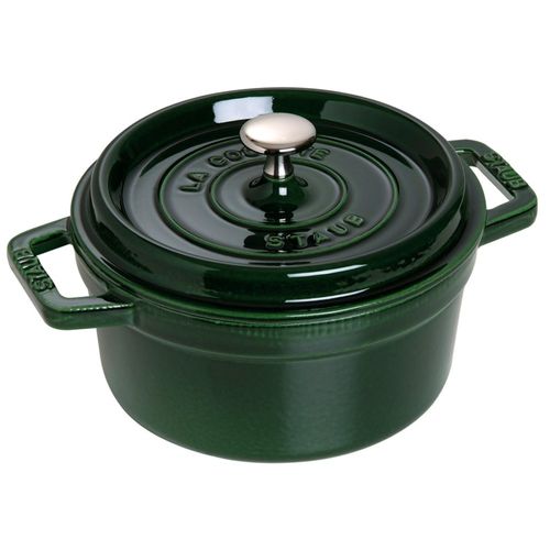 Staub Cocotte, 18 Cm Basilikum-Grün Rund Gusseisen Basilikum-Grün