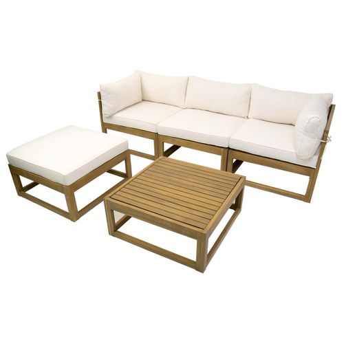 Green Spirit Lounge-Set Karmoy modular Akazienholz 4 Personen