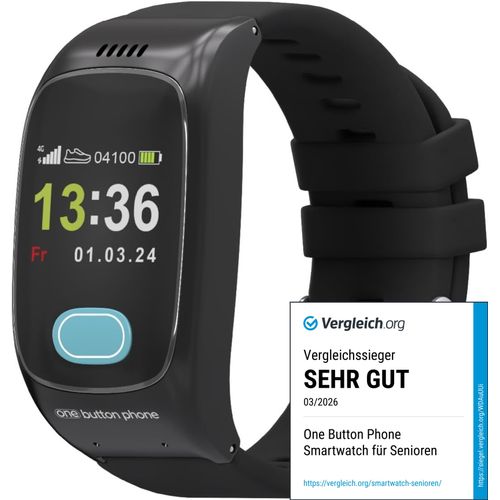 One Button Phone Notfallarmband GPS & SOS Notruf mit Sturzerkennung