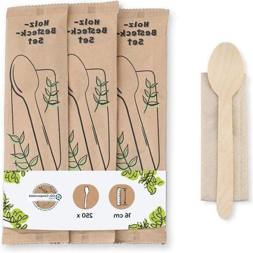 Holzbesteck-Set 16cm biologisch abbaubar