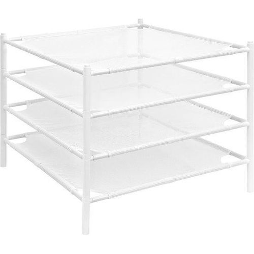 Kleidertrockner Mesh weiß tragbar 4er Set