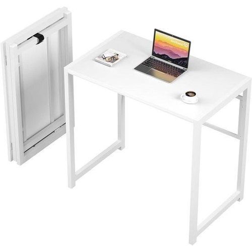 Klappbarer Schreibtisch 100x48cm Weiß