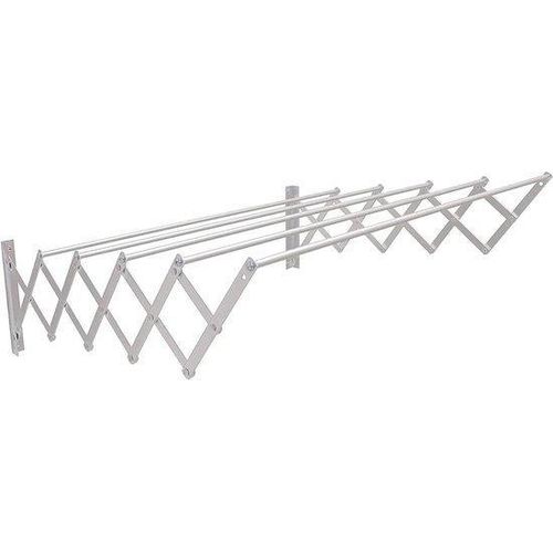150 cm Aluminium Drying Rack für Innen- und Außenbereich | Silber | Kollabierbar | Metall | 150 cm Länge