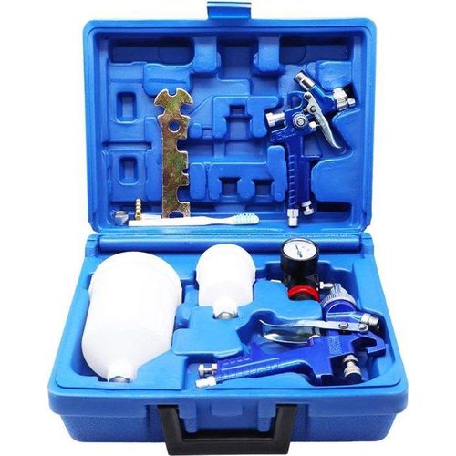 Professionelles Sprühpistolen-Set 0,8mm 1,4mm Düse Lackieren Auto