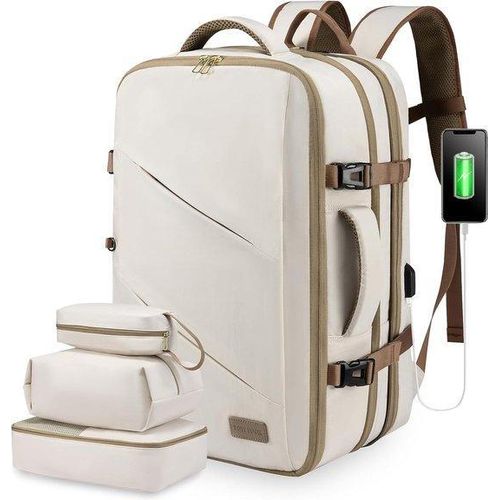 Reise-Rucksack 17 Zoll Beige Kaki Laptop-Rucksack