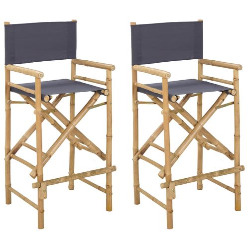 vidaXL Klappstuhl für Regisseure 2 pcs Natur Bambus