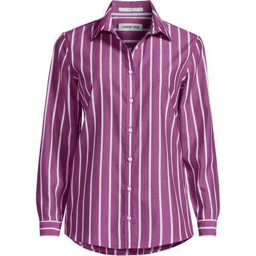 Bügelfreie Baumwoll-Bluse, Damen,  Pink, Baumwolle, by Lands' End